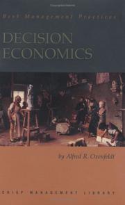 Cover of: Decision Economics by Alfred Richard Oxenfeldt