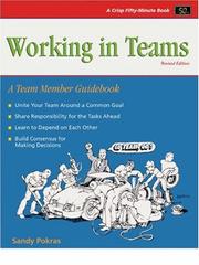 Cover of: Working in teams: a team member guidebook
