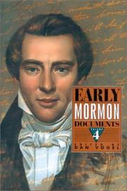 Cover of: Early Mormon documents