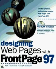 Cover of: Designing Web pages with FrontPage 97 by Ken Milburn