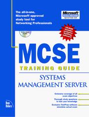 Cover of: MCSE Training Guide: Systems Management Server 1.2 (Covers Exam #70-018)