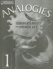 Analogies Teacher's Notes + Answer Key (Analogies) by Carol Hegarty