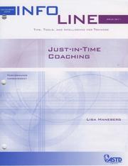Cover of: Just-In-Time Coaching (Infoline)