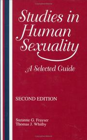 Studies in human sexuality by Suzanne G. Frayser