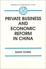 Private business and economic reform in China