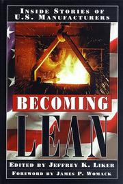 Cover of: Becoming lean: inside stories of U.S. manufacturers