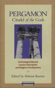 Cover of: Pergamon citadel of the gods: archaelogical record, literary description, and religious development