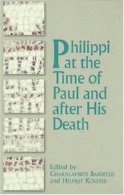 Cover of: Philippi at the time of Paul and after his death