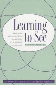 Cover of: Learning to see by Sherman Wilcox