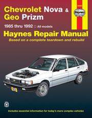 Chevrolet Nova & Geo Prizm automotive repair manual by Jon LaCourse