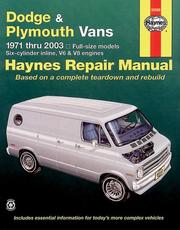 Haynes Dodge & Plymouth Vans 1971-2003 by Rob Maddox