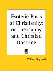 Cover of: Esoteric Basis of Christianity: or Theosophy and Christian Doctrine