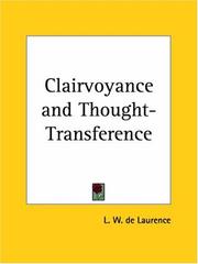 Cover of: Clairvoyance and thought-transference