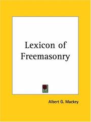 Cover of: Lexicon of Freemasonry