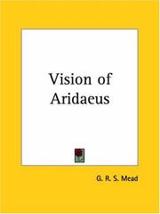 Cover of: Vision of Aridaeus by G. R. S. Mead