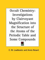 Cover of: Occult Chemistry by Charles Webster Leadbeater, Annie Wood Besant