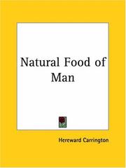 Cover of: Natural Food of Man