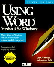 Cover of: Using Word version 6 for Windows