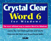 Cover of: Crystal clear Word: covers version 6 for Windows