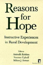 Cover of: Reasons for Hope: Instructive Experiences in Rural Development (Kumarian Press Books on International Development)