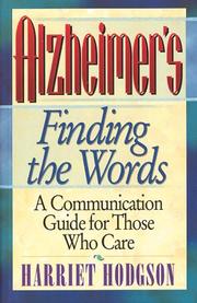 Cover of: Alzheimers's: finding the words