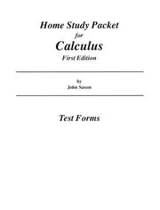 Cover of: Home Study Packet for Calculus: Test Forms
