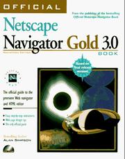 Cover of: Official Netscape Navigator Gold 3.0 book: the official guide to the premiere Web Navigator and HTML editor, Macintosh edition