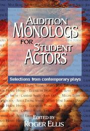 Cover of: Audition monologs for student actors: selections from contemporary plays