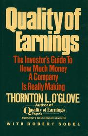 Quality of Earnings by Thornton L. O'glove