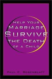 Cover of: Help Your Marriage Survive: The Death Of A Child
