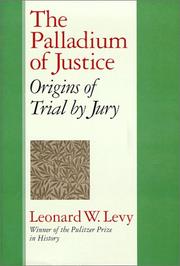 Cover of: The Palladium of Justice: Origins of Trial by Jury