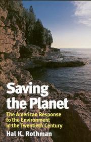 Cover of: Saving the Planet: The American Response to the Environment in the Twentieth Century (The American Ways Series)