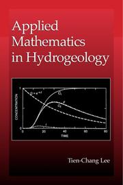 Applied mathematics in hydrogeology by Tien-Chang Lee
