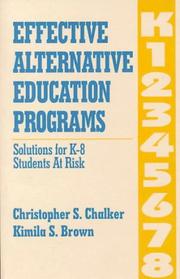 Cover of: Effective Alternative Education Programs