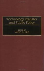 Cover of: Technology transfer and public policy