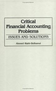Cover of: Critical financial accounting problems by Ahmed Riahi-Belkaoui