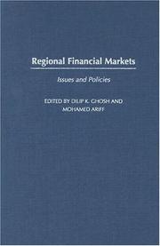 Regional financial markets : issues and policies