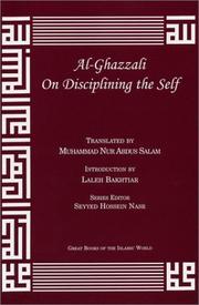 Cover of: Al-Ghazzali On Disciplining the Self by al-Ghazzālī