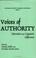 Cover of: Voices of authority
