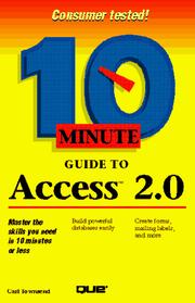 Cover of: 10 minute guide to Access