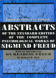 Abstracts of the standard edition of the complete psychological works of Sigmund Freud