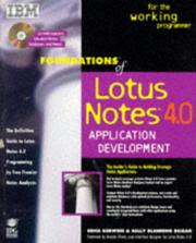 Cover of: Foundations of Lotus Notes' 4: application development