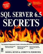 Cover of: SQL server 6.5 secrets