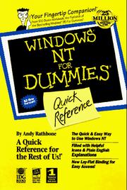 Cover of: Windows NT 4 for dummies: quick reference