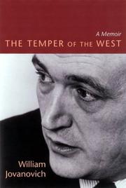 Cover of: The temper of the West: a memoir
