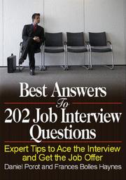 Cover of: Best Answers to 202 Job Interview Questions: Expert Tips to Ace the Interview and Get the Job Offer