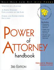 Cover of: Power of attorney handbook: with forms