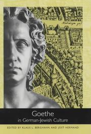 Cover of: Goethe in German-Jewish culture