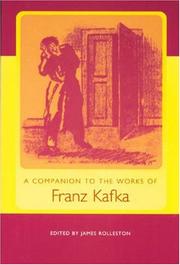Cover of: Companion to the Works of Franz Kafka (Studies in German Literature Linguistics and Culture) (Studies in German Literature Linguistics and Culture)