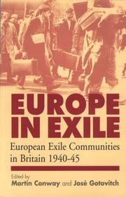 Europe in exile by Conway, Martin, José Gotovitch